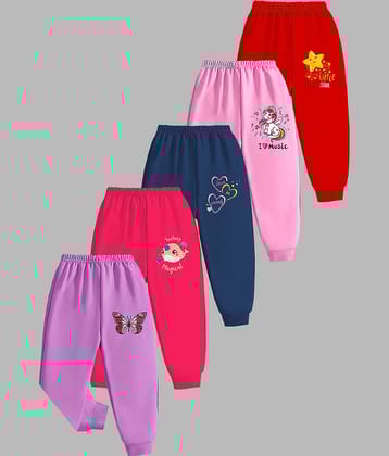 Kuchipoo Pack of 5 Girls Cotton Blend Legging ( Multicolor 1 )