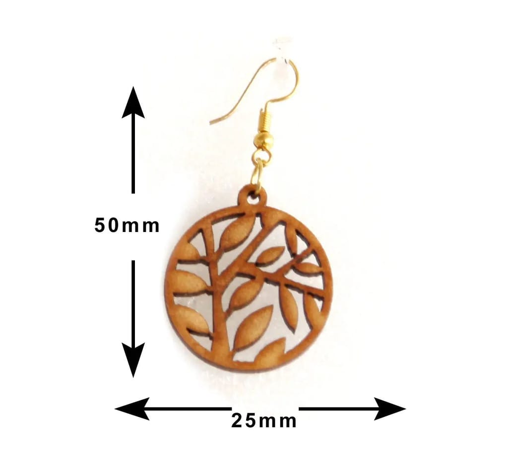 Nature-Inspired Wooden Earrings - Eco-Friendly Fashion
