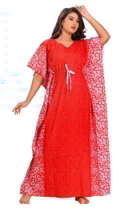 Fabimi Women Cotton Kaftan Nighty New Fabimi Women Cotton Kaftan Nighty New