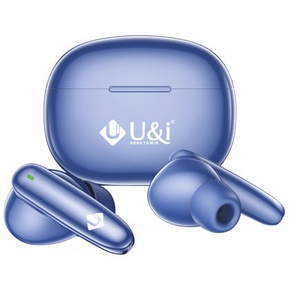 U&i Progress Series 50 Hours Music Time True Wireless Earbuds | Quad Mic ENC-Blue
