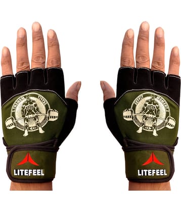 LITEFEEL Trendy Gym Gloves Unisex Polyester Gym Gloves For Advanced Fitness Training and Workout With Half-Finger Length