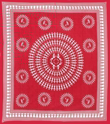 The Bedsheet Adda Standard Queen Size Pure Cotton Jaipuri Printed Economic Double Bedsheet with Two Pillow Covers- ARTICLE-1047