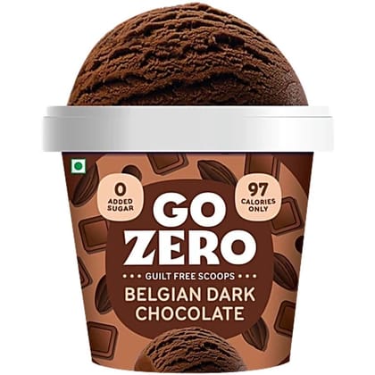 Go Zero Belgian Dark Chocolate Guilt Free Ice Cream Scoops, 100 ml - 100 mL - 100 mL - One ice cream scoop