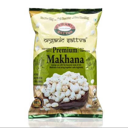 Organic Sattva Premium Raw Makhana - 100 gm