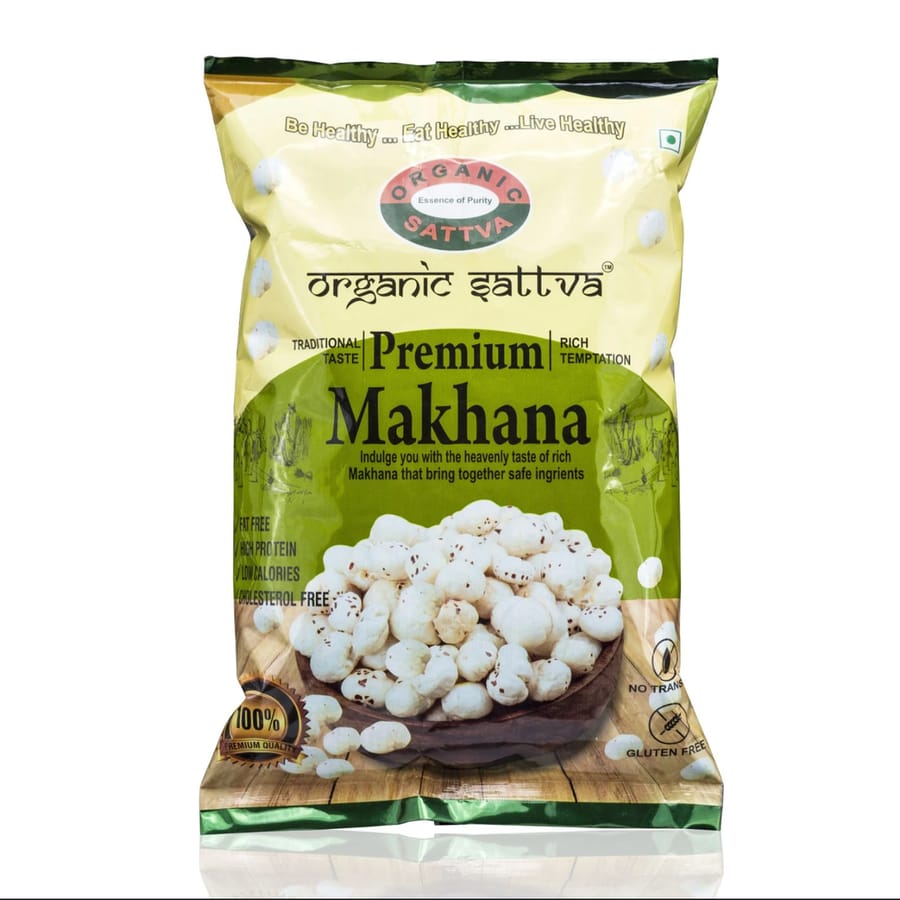Organic Sattva Premium Raw Makhana - 100 gm