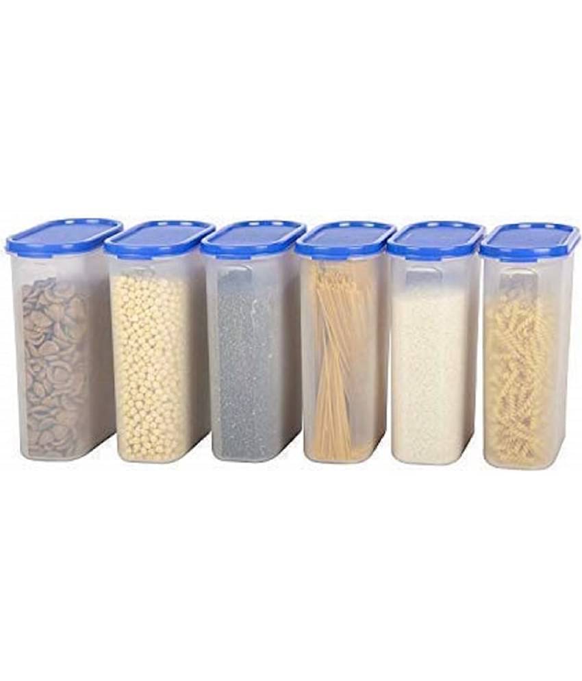 Analog kitchenware - Plastic Navy Blue Food Container ( Set of 6 - 2500 )