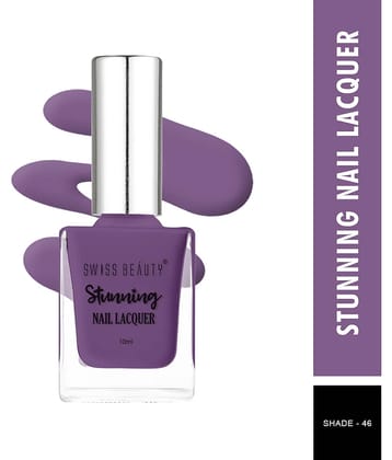 Swiss Beauty Stunning Nail Polish Purple Crme Pack of 3 10 mL