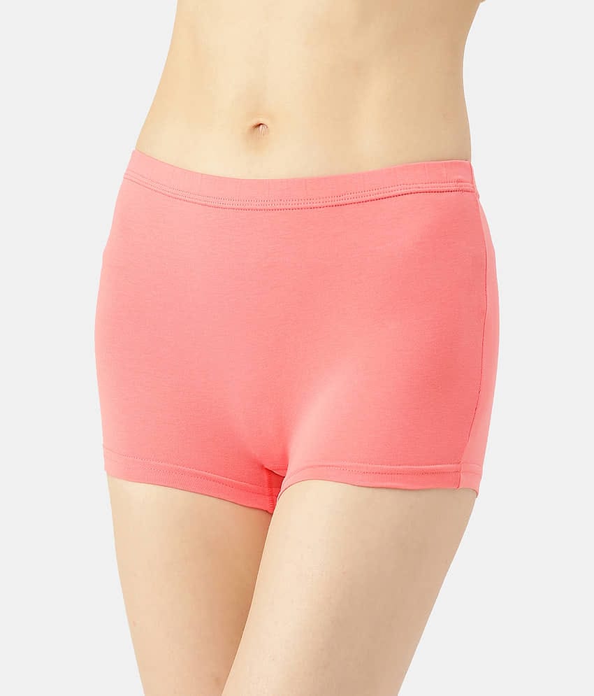 Leading Lady Cotton Women's Boy Shorts ( Pink )