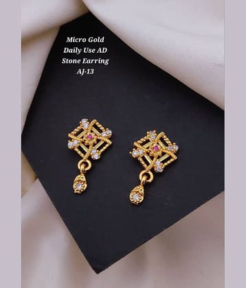 Shivay Fashion Gold Jhumki Earrings ( Pack of 1 )