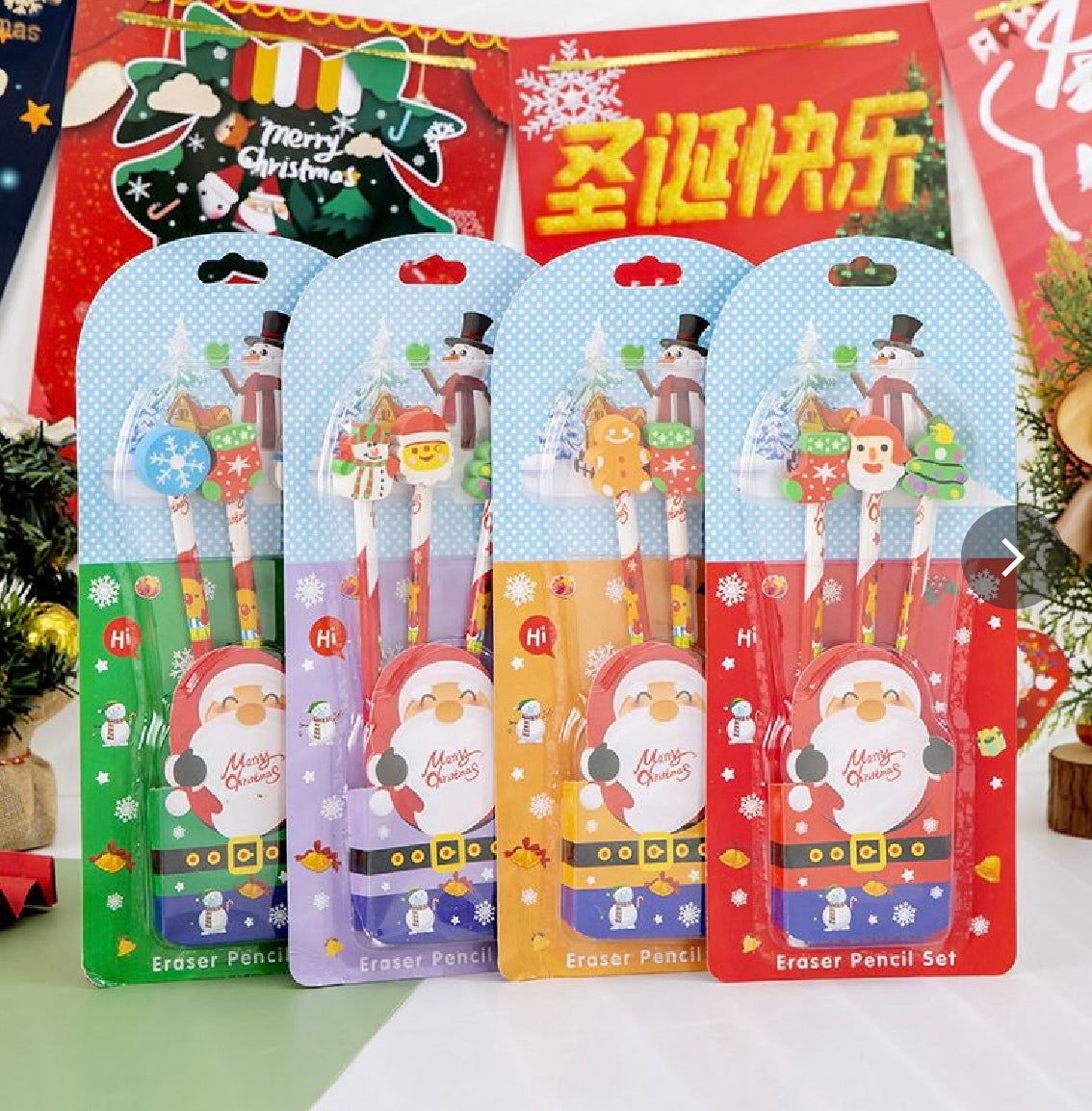 Christmas Pencil Set | pack of 3 pencils