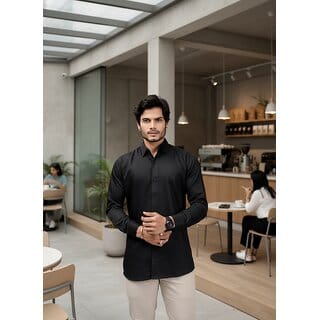 Casualbud White Men's Cotton Regular Fit Shirt