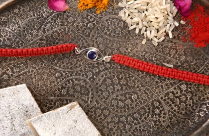Evil Eye Silver Rakhi