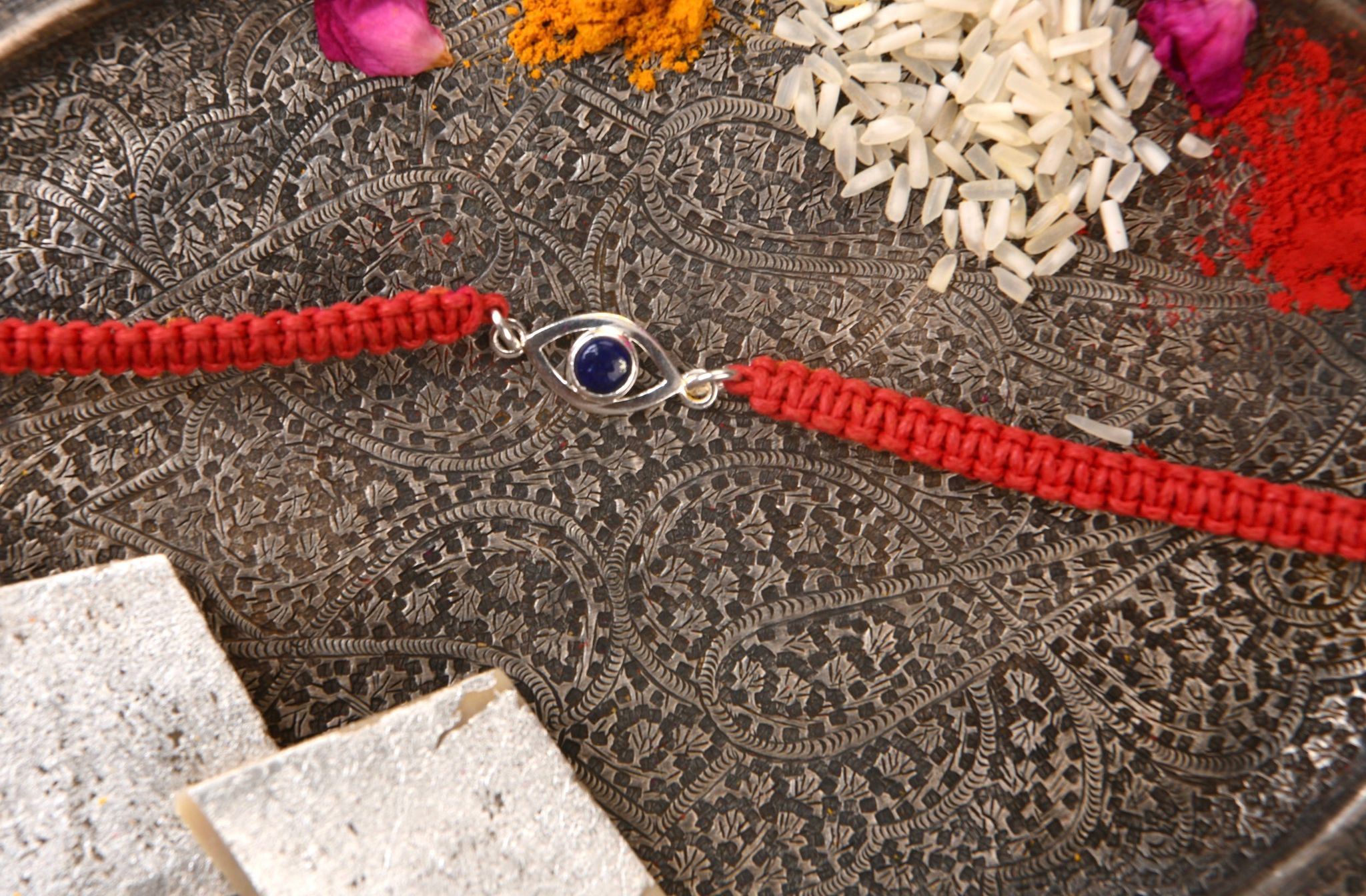Evil Eye Silver Rakhi