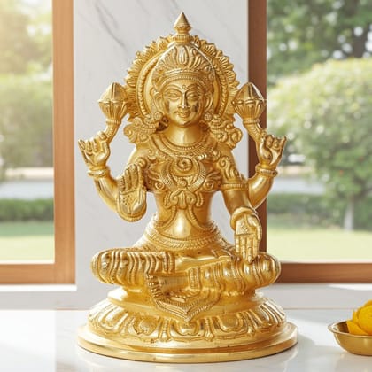 Brass Showpiece Laxmi Ji God Idol Statue (BSMAS1025 L)