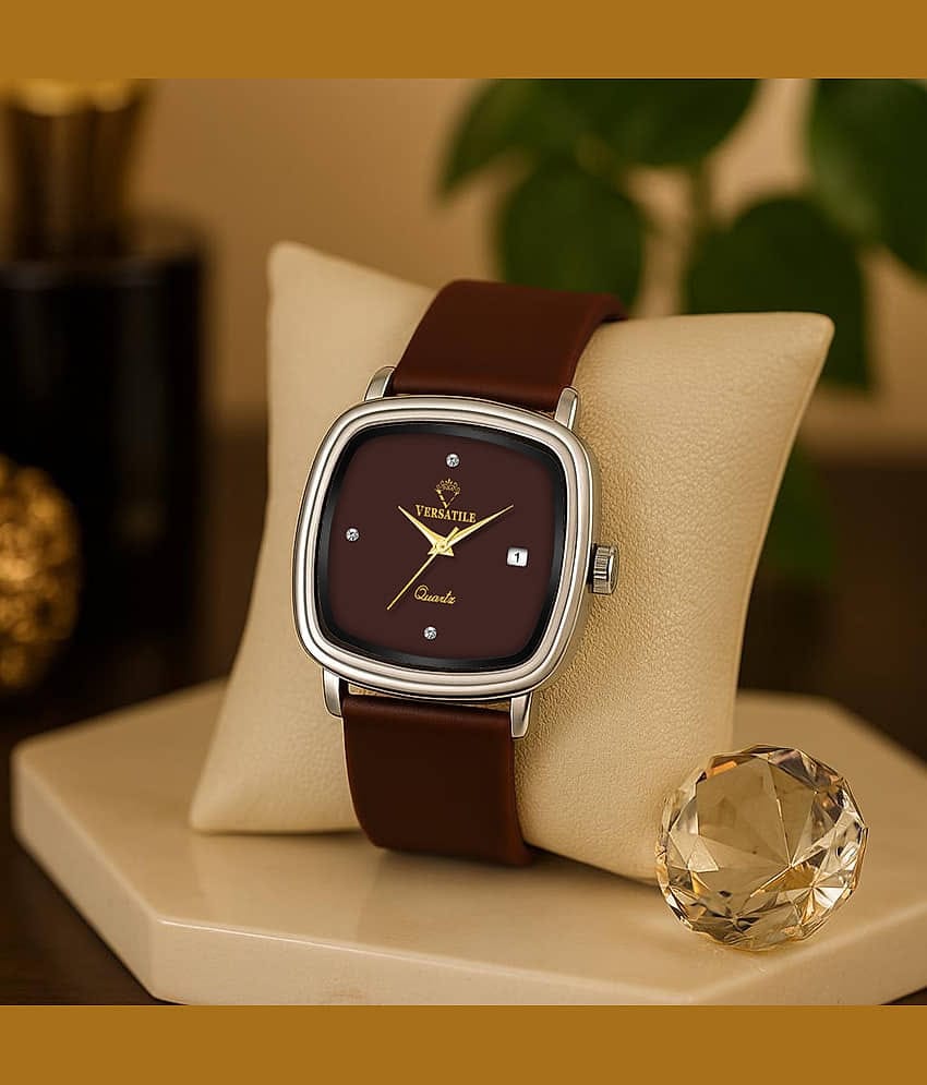 Versatile Brown Silicon Analog Men's Watch