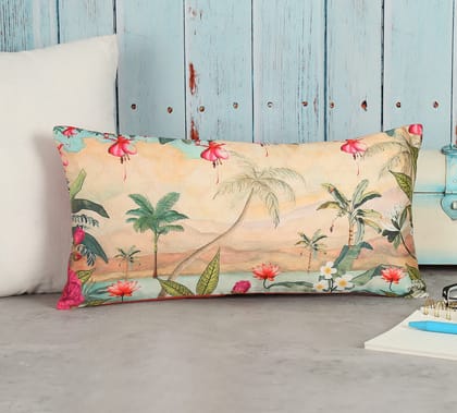 India Circus Oriental Jibe - Blended Taf Silk Cushion Cover - 8 X 16 Inch