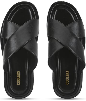Liberty - Black Men's Leather Slipper