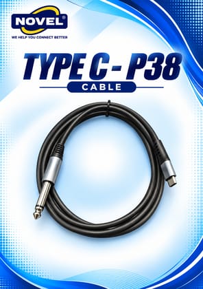 NOVEL TYPE "C" - P38 METAL CABLE 1.5 METER