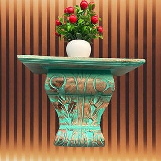 Onlinecraft Wooden Wall Self Wooden Wall Shelf (Number Of Shelves - 1, Green)