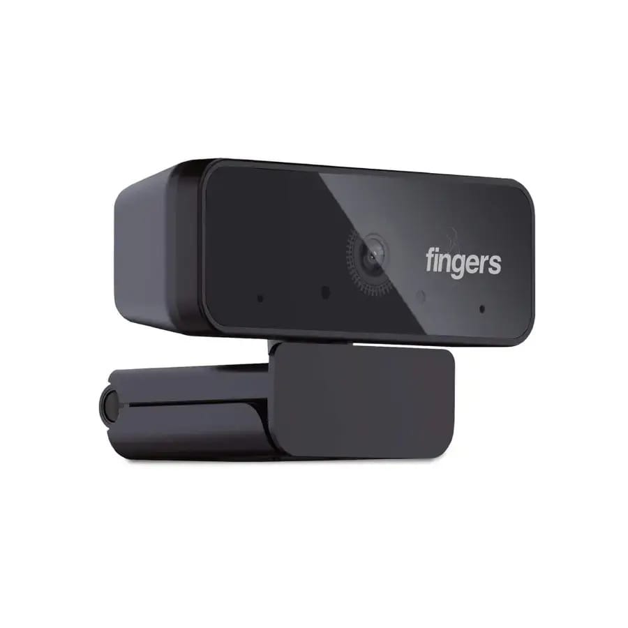 Fingers Webcam for Desktop Pcs and Laptops (1080p Wide Angle Lens, Black)
