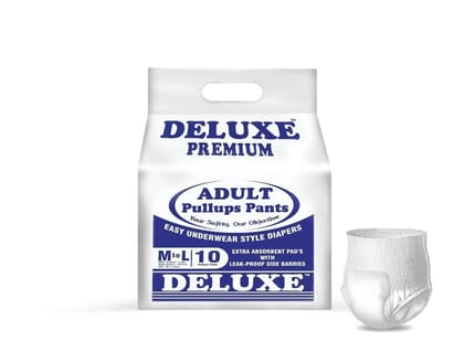HYGIENIC Deluxe Adult Diapers Pullups Pants (Medium, 65-100 cm) Pack of 2 , 20 Pieces