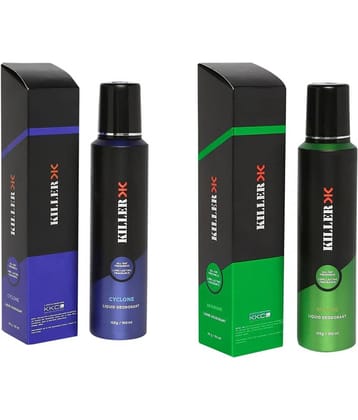 Killer combo pack of 2, no gas deodorant Body Spray for Men 150 ml ( Pack of 2 )