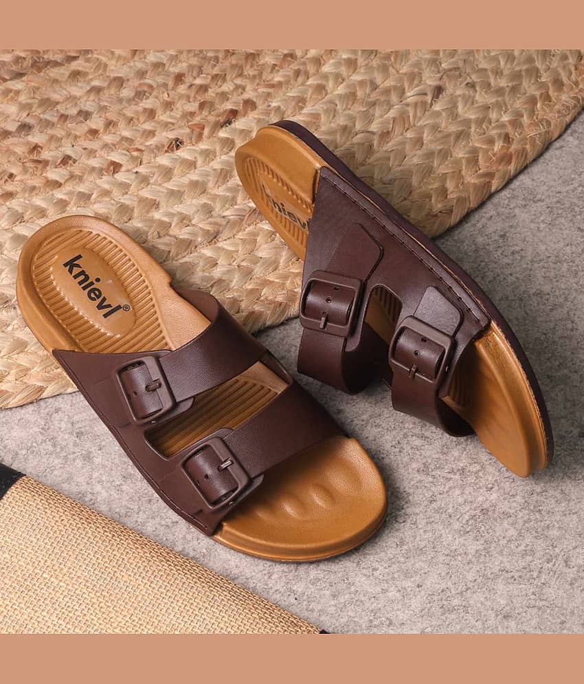 KNIEVL Black Men's Slide Flip Flop