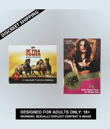 Combo of Dr. Chopra  Xtra Power Musli  Ayurvedic for Men Capsule & Lady love Capsule for Sexual Power for Women By