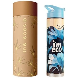 IMECO Bamboo Bottle Stainless Steel Printed Bottle (Flora  500 ML)