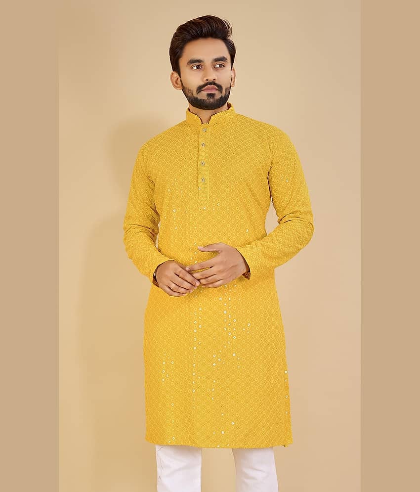 YUG ART - Dark Green Cotton Men's Regular Kurta ( Pack of 1 )