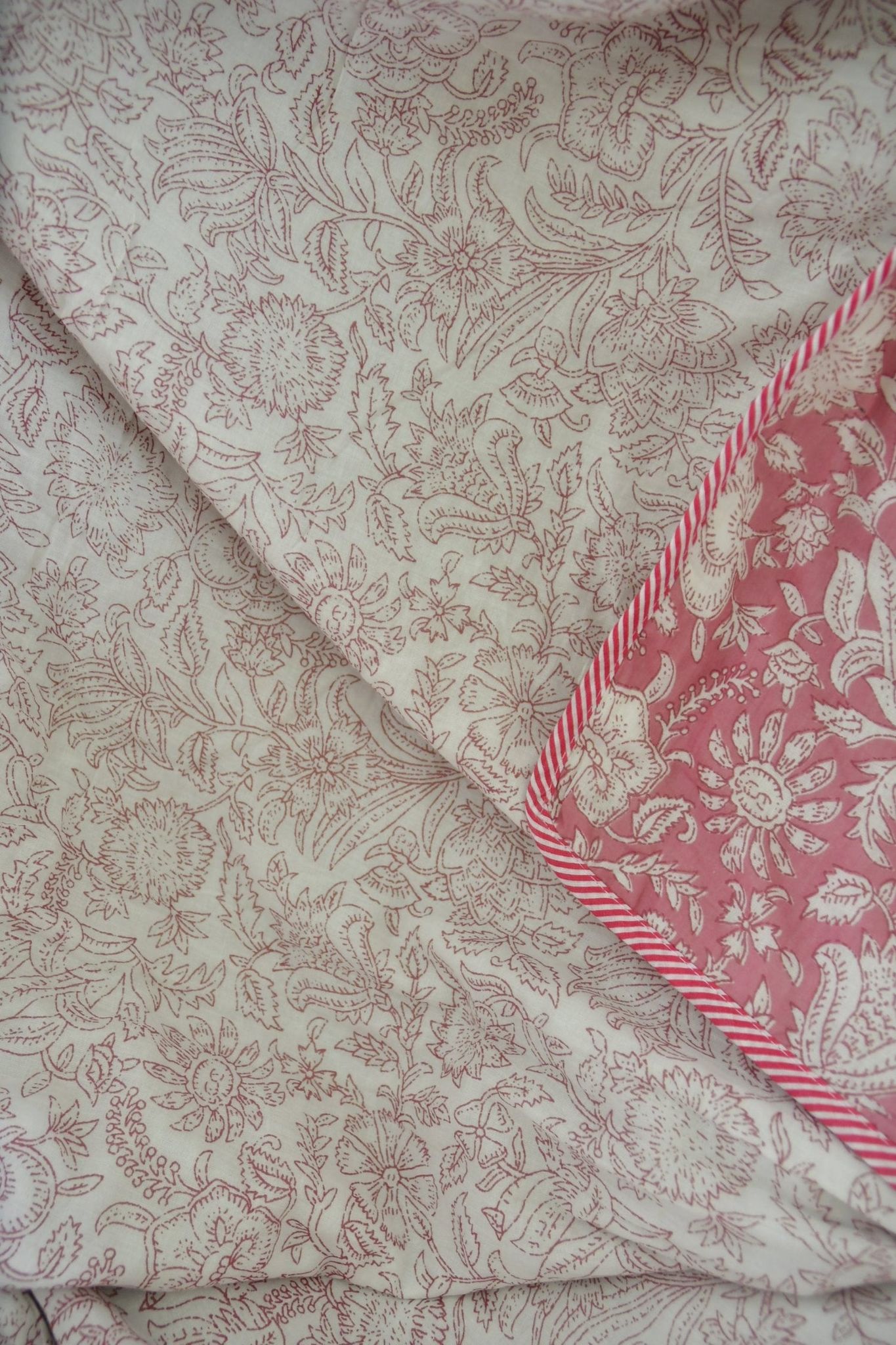 Copper rose floral Print Reversible DoharDouble