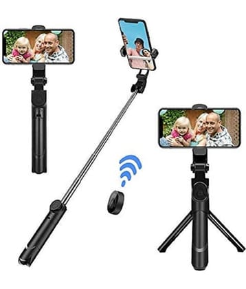 Hybite XT02 Extendable Selfie Stick with Wireless Remote and Stand Ultra Compact Selfie Stick for Mobile and All Smart Phones