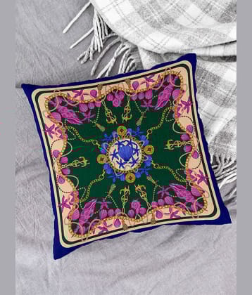 Houzzcode - Water Repellent Green Polyester Pillow Covers 40x40x3 ( Pack of 1 )