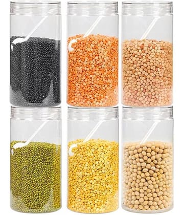 PearlPet PET Transparent Multi-Purpose Container ( Set of 6 )