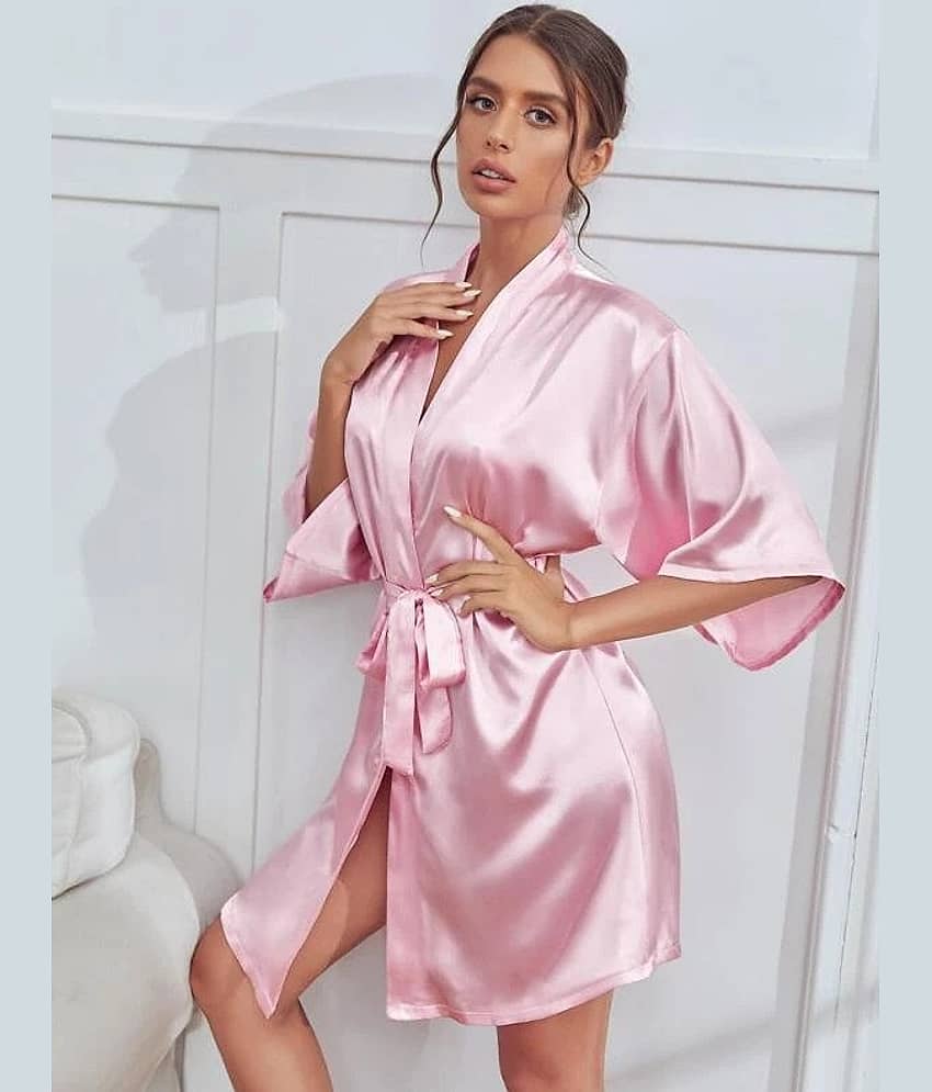 CELOSIA Satin Robes - Pink Single