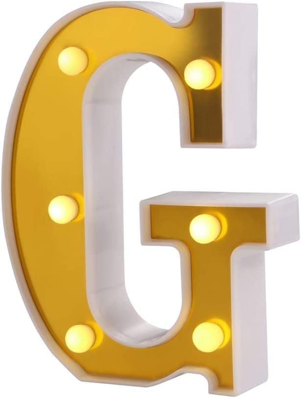 LED Golden Marquee Alphabet G-1PC - Party and Festive Needs | Buy online on ZillyBuy