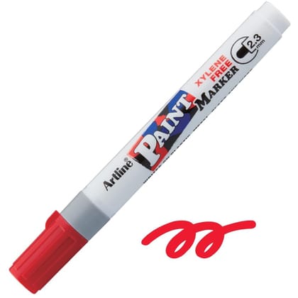 Artline PB Paint Marker Pack of 10 (Colour Red) | Choice For Both Indoor and Outdoor Applications (Permanent Marking)