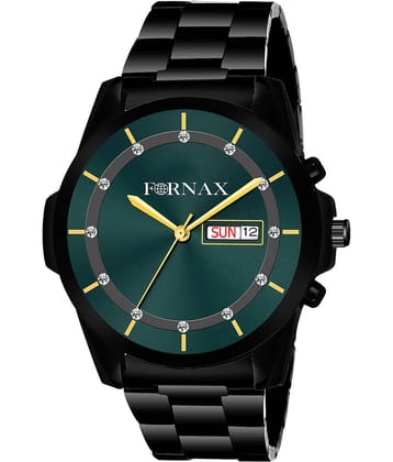 FORNAX - Black Stainless Steel Analog Men's Watch