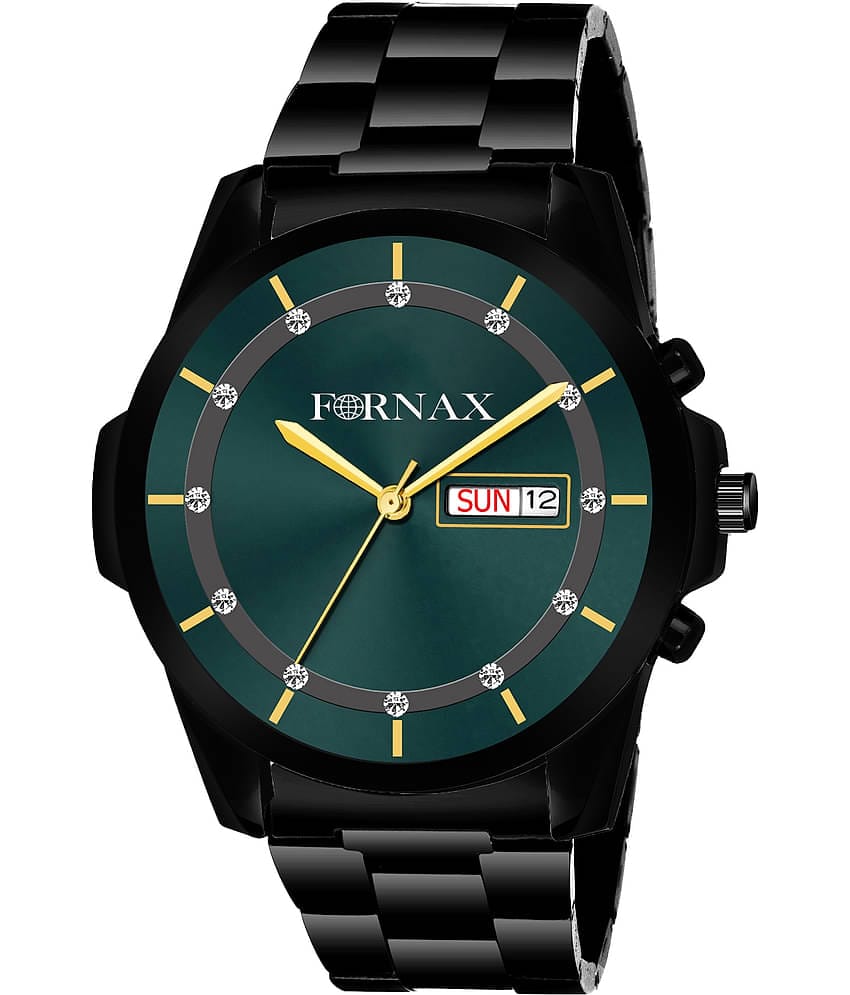 FORNAX - Black Stainless Steel Analog Men's Watch
