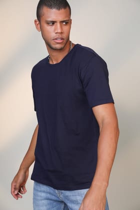 Navy - Short sleeve t-shirt-XS