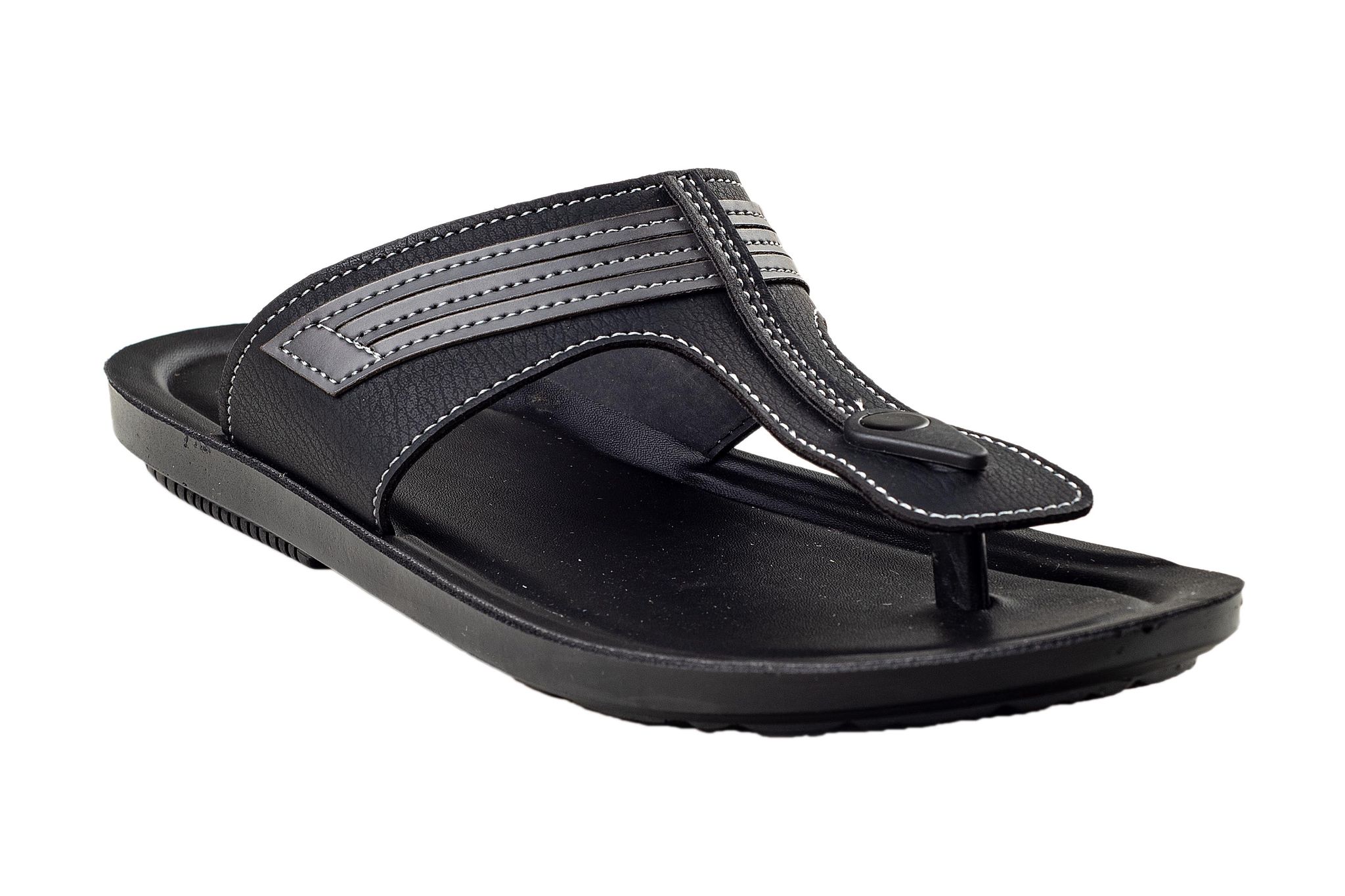 Inblu Gents Black Chappal PU-Black / 6
