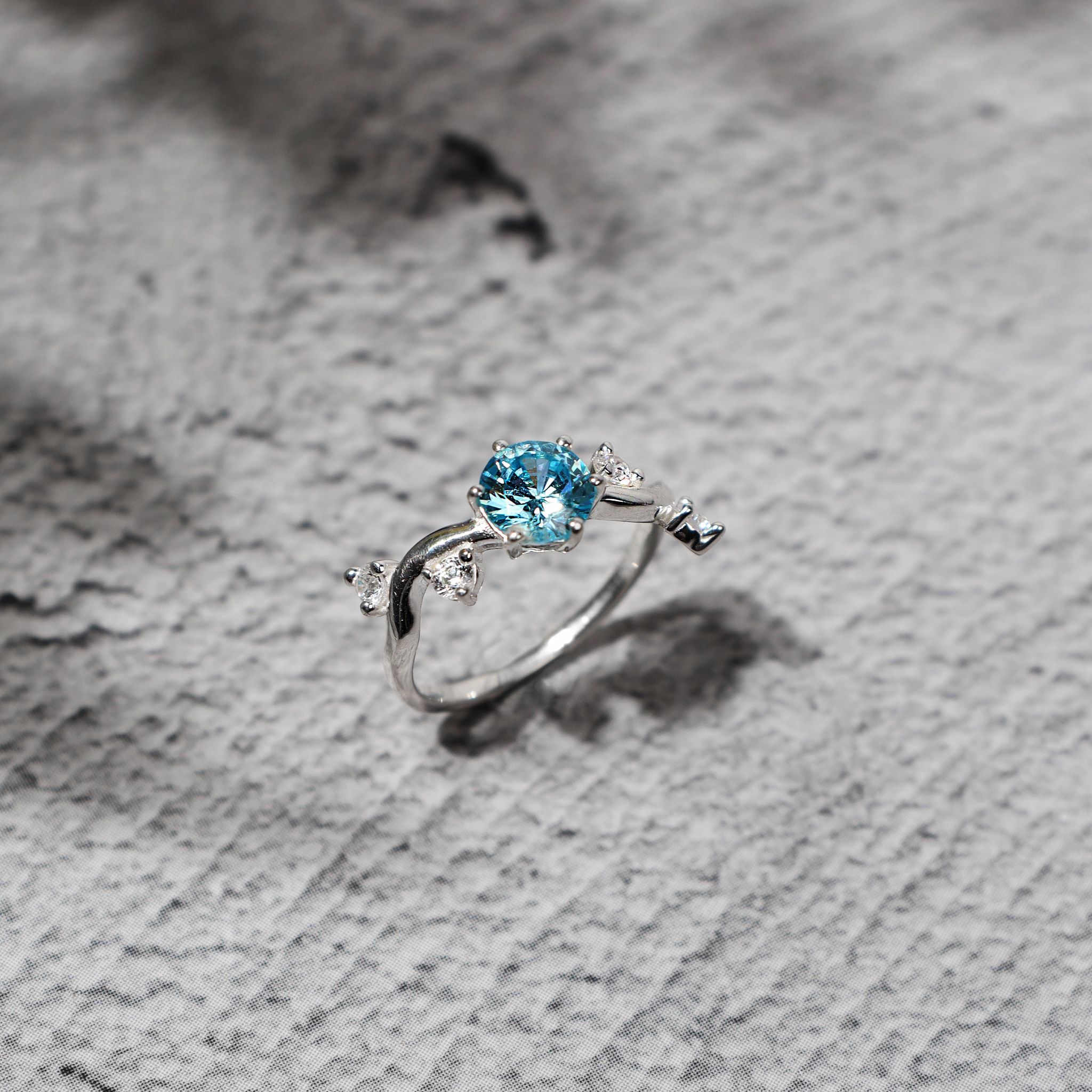 Ivy Blue Topaz Sterling Silver Ring-5