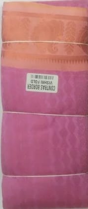 CONTRAS BORDER VISHRI FOLD SAREE