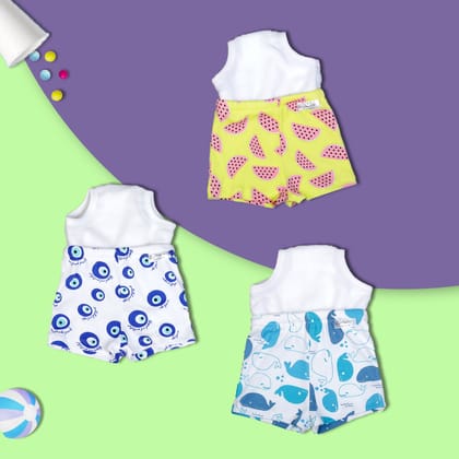 Snugkins Potty Training Shorts for Toddlers, Boys & Girls 100% Cotton - Pack of 3 - Mystic Trio-Size 1 (1-2 years) / 3