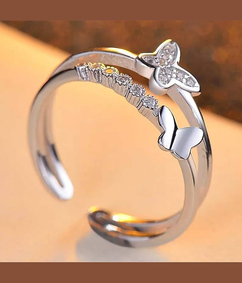 FASHION FRILL - Silver Rings ( Pack of 1 )