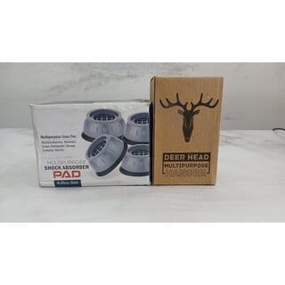 BIYANKA Anti Vibration Pads for Washing Machine/Fridge/Home Furniture -  Set of 4 with 1 Set of Wall Adhesive Deer Hange