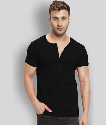 Leotude Pack of 1 Cotton Blend Regular Fit Men's T-Shirt ( Black )