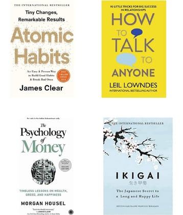 Atomic Habits + The Psychology of Money + Ikigai + How to Talk to Anyone
