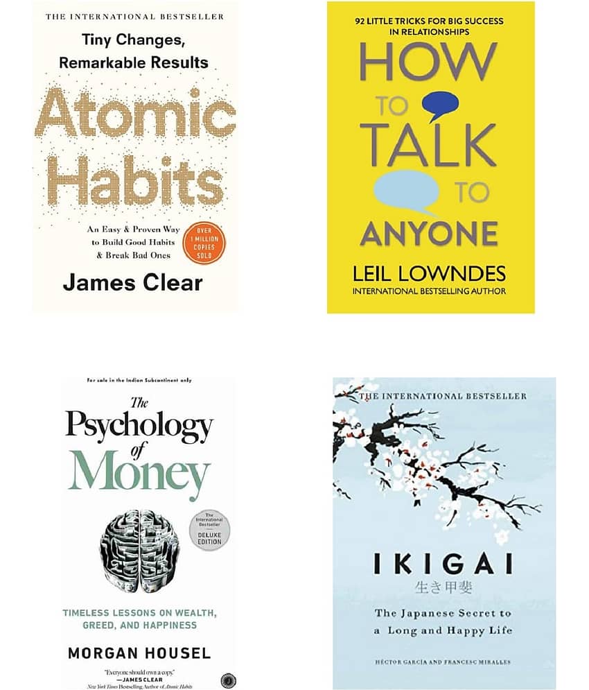 Atomic Habits + The Psychology of Money + Ikigai + How to Talk to Anyone