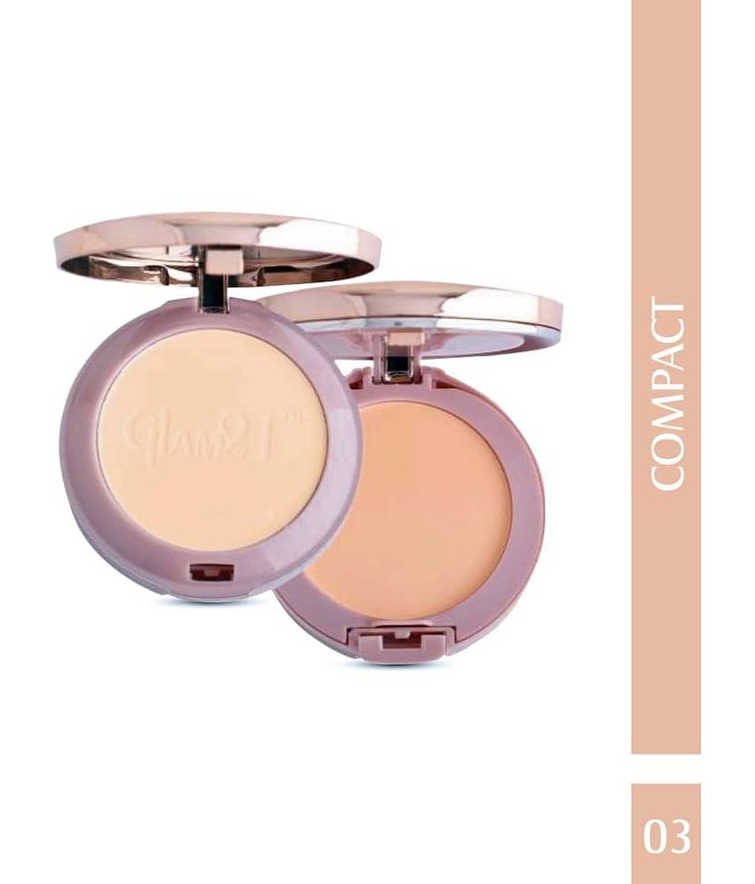 Glam21 Beauty Bright BB 2-in-1 Compact Powder Long Lasting Matte Finish 24gm Natural Beige-02